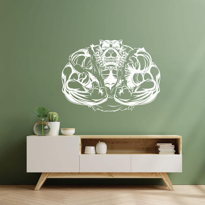 Lettering Decals Power Sport Bulldog Energy Muscles Animal Do Not Damage The Wall Surface