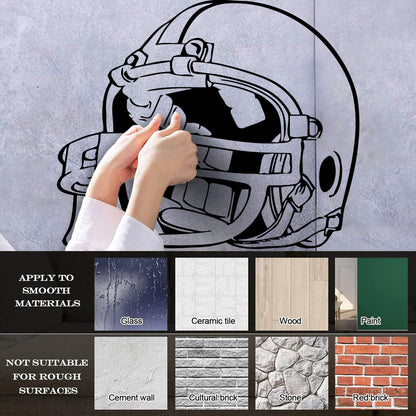 Lettering Stickers American Football Helmet Player Fans Equipped With Transfer Film Kit