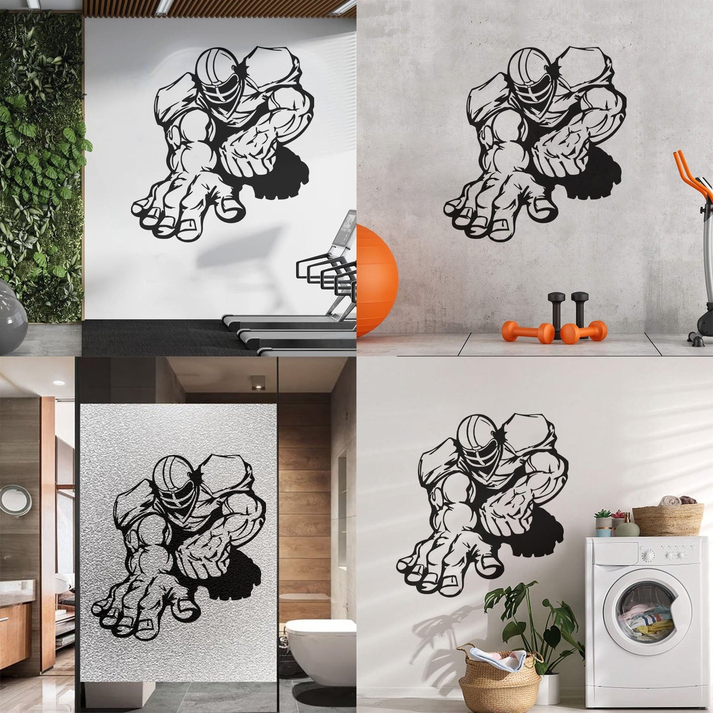 American Football Player Sports Cool Wall Decals Paster Paper Easy Installation