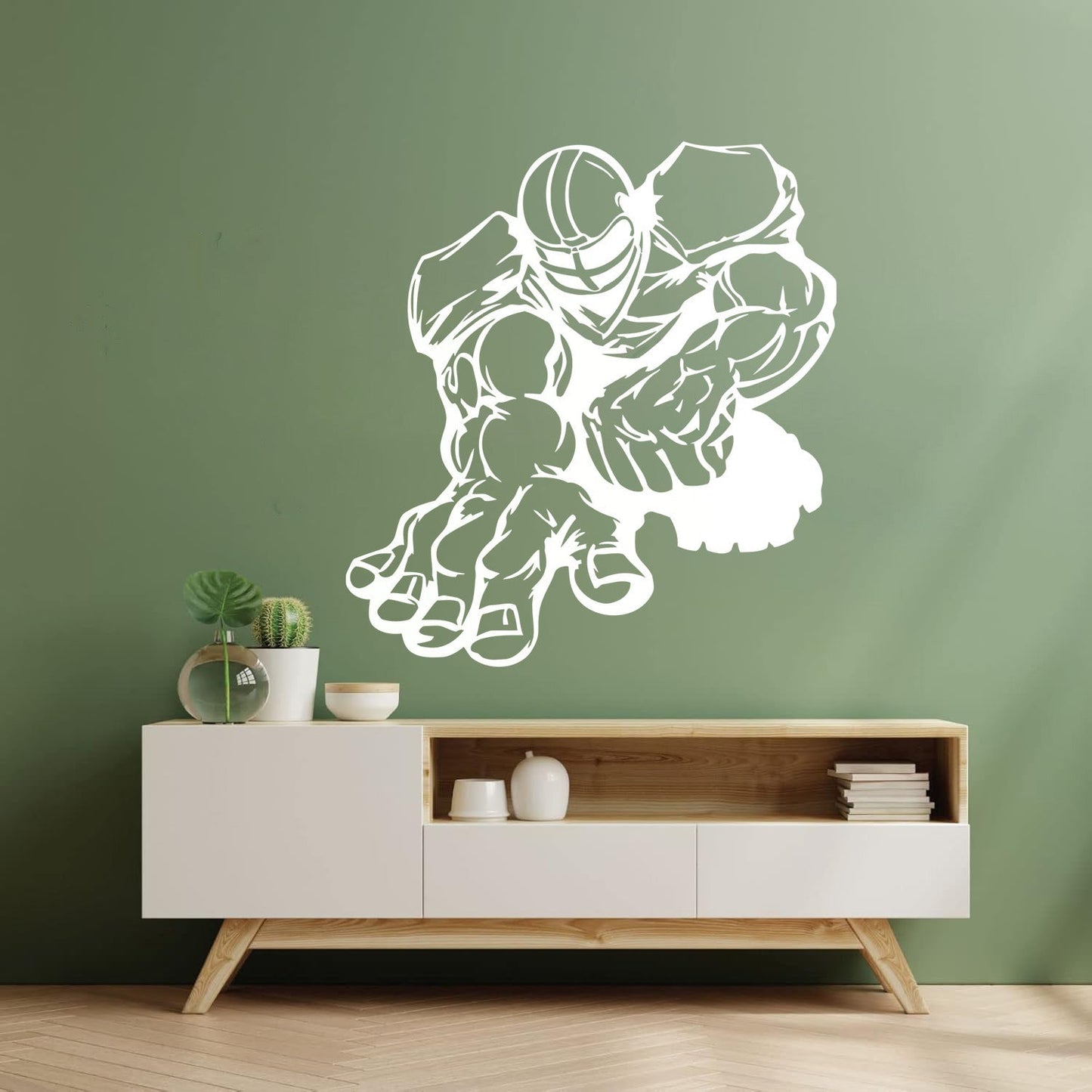 American Football Player Sports Cool Wall Decals Paster Paper Easy Installation