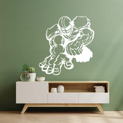 American Football Player Sports Cool Wall Decals Paster Paper Easy Installation