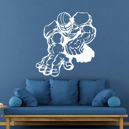 American Football Player Sports Cool Wall Decals Paster Paper Easy Installation