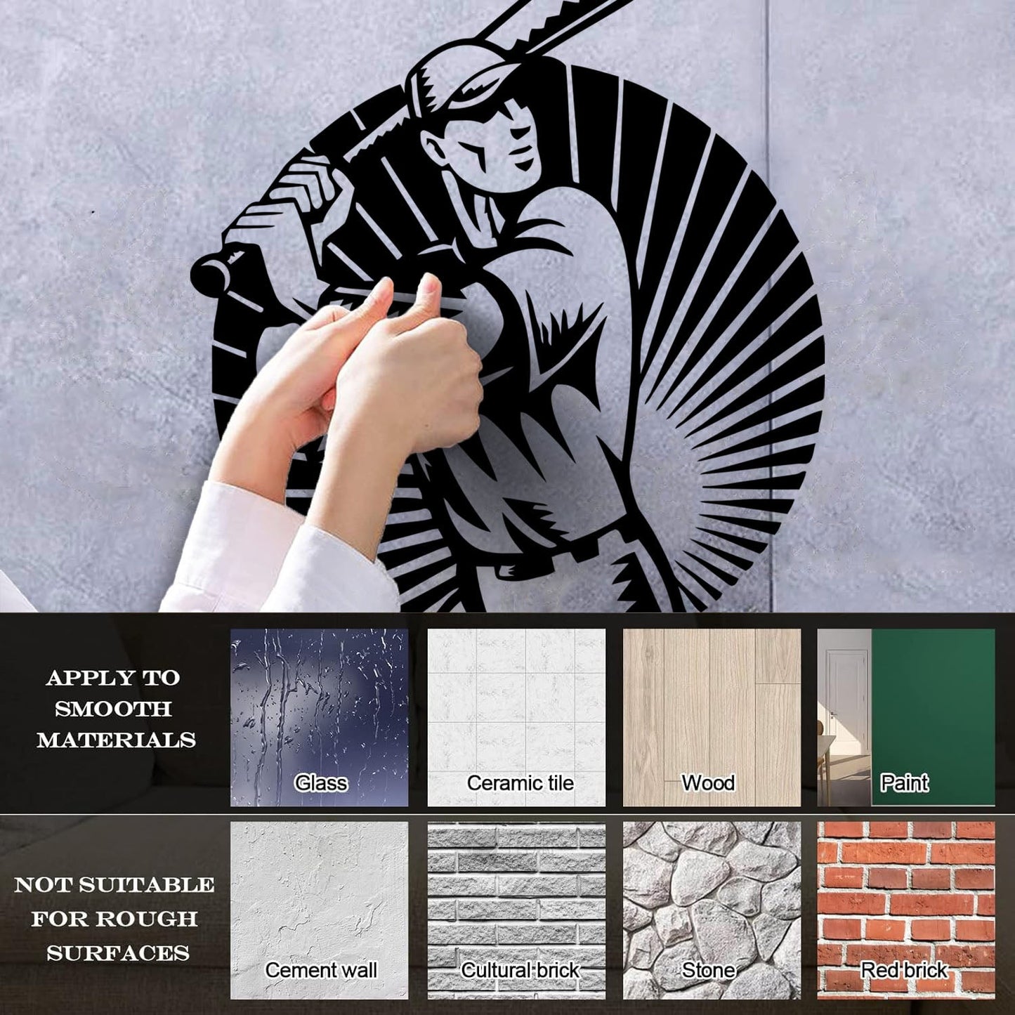 Vinyl Wall Stickers Baseball Player Sports Bat Ball Art Mural Painting