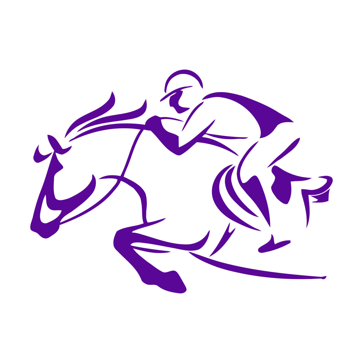 Vinyl Wall Decals Rider Horse Racing Horseback Riding Waterproof