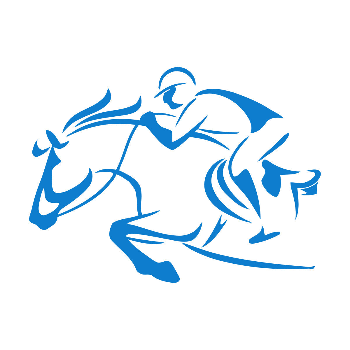 Vinyl Wall Decals Rider Horse Racing Horseback Riding Waterproof