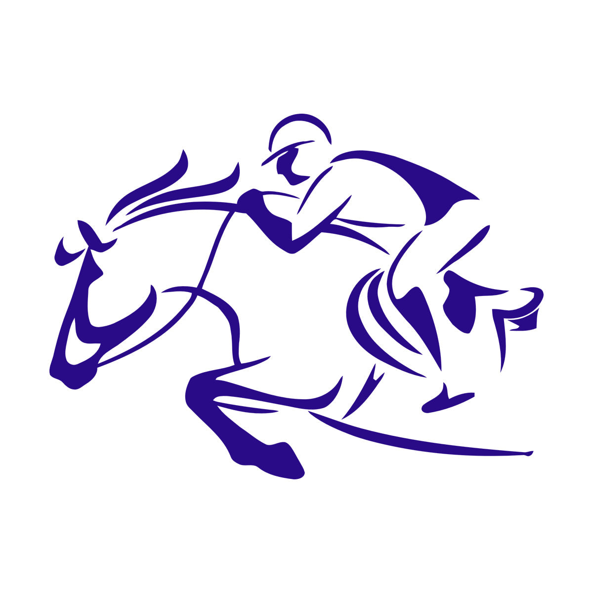 Vinyl Wall Decals Rider Horse Racing Horseback Riding Waterproof