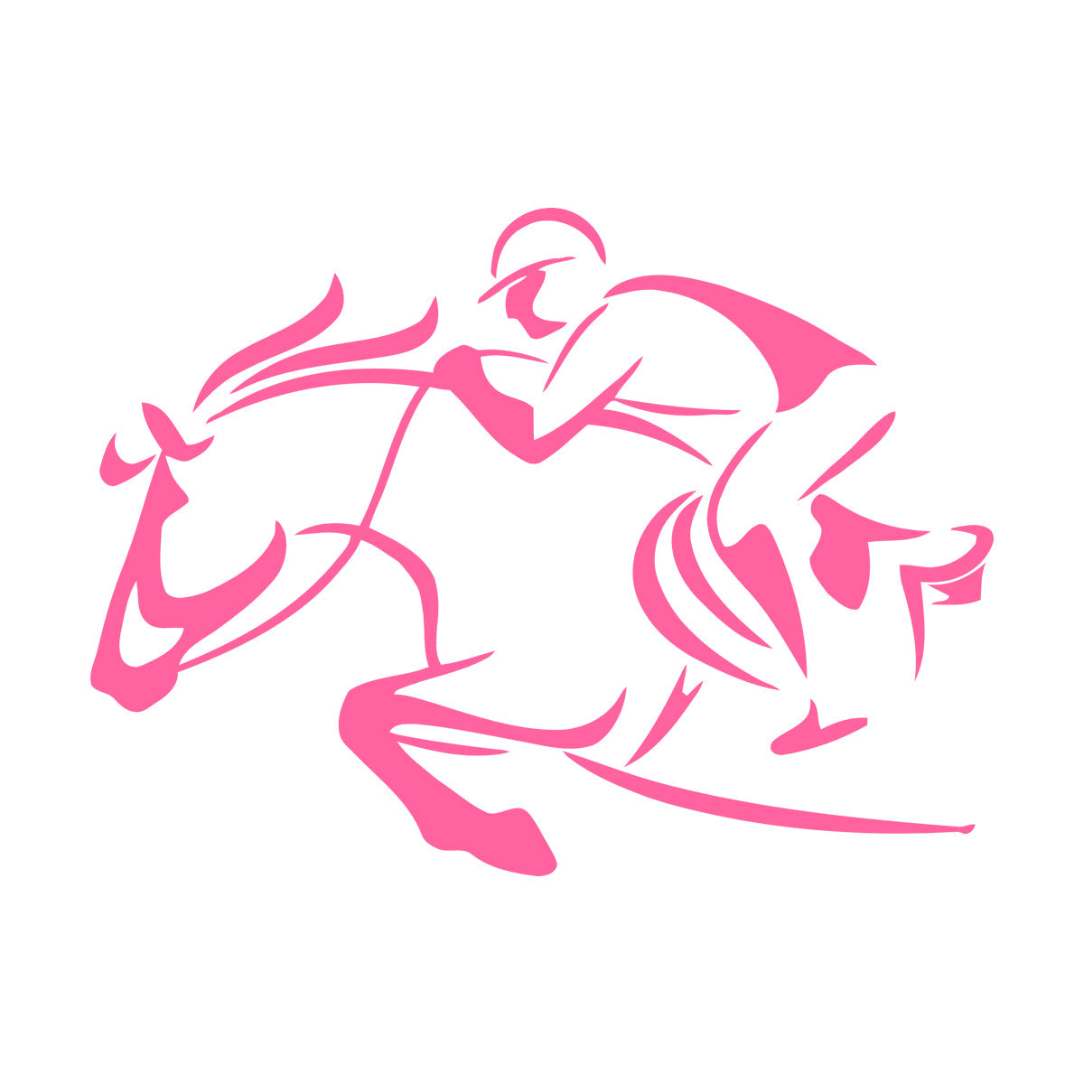 Vinyl Wall Decals Rider Horse Racing Horseback Riding Waterproof