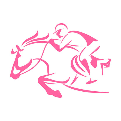 Vinyl Wall Decals Rider Horse Racing Horseback Riding Waterproof