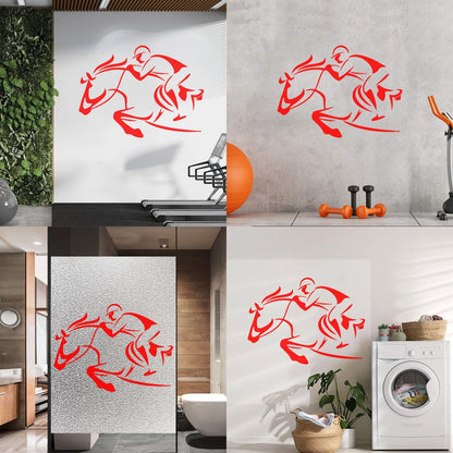 Vinyl Wall Decals Rider Horse Racing Horseback Riding Waterproof