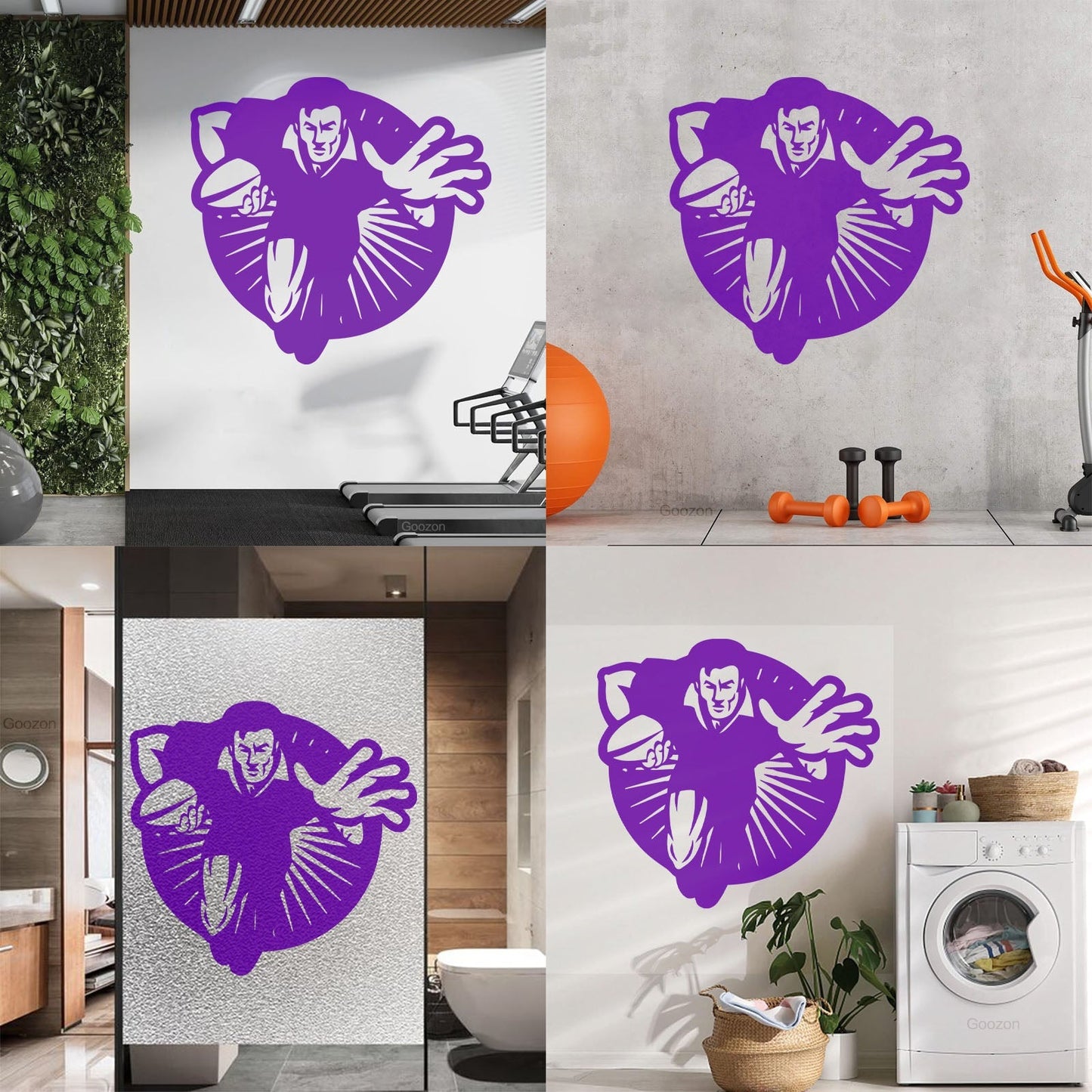 Rugby Player Sport Forwards Engraving Decals It Won'T Fall Off