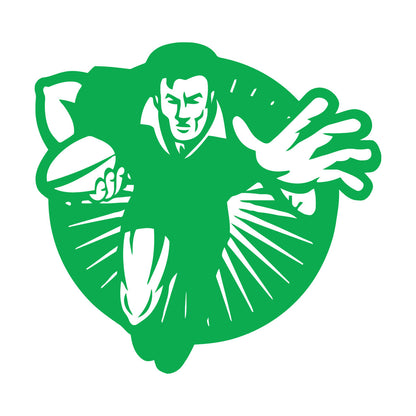 Rugby Player Sport Forwards Engraving Decals It Won'T Fall Off