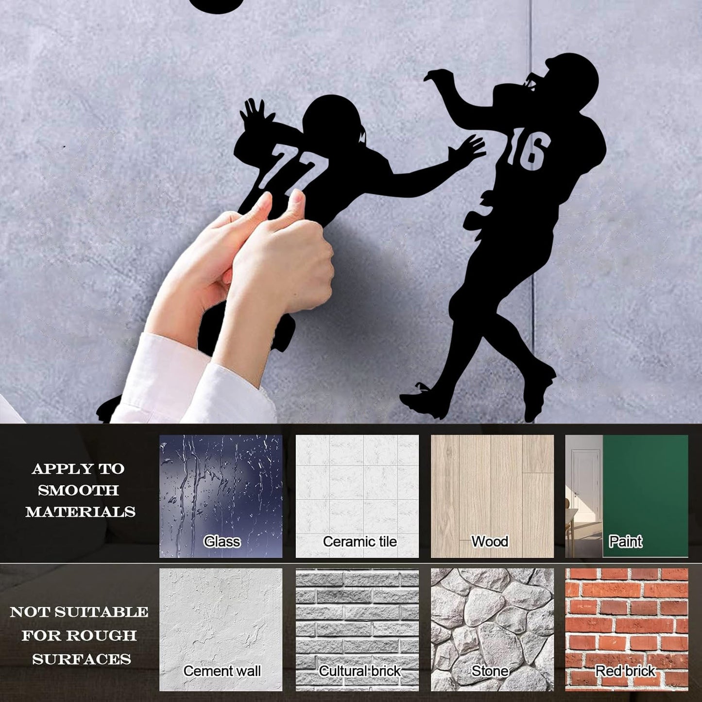 Wall Stickers Football Player Sport Wide Receiver Super Bowl Car Body Decoration