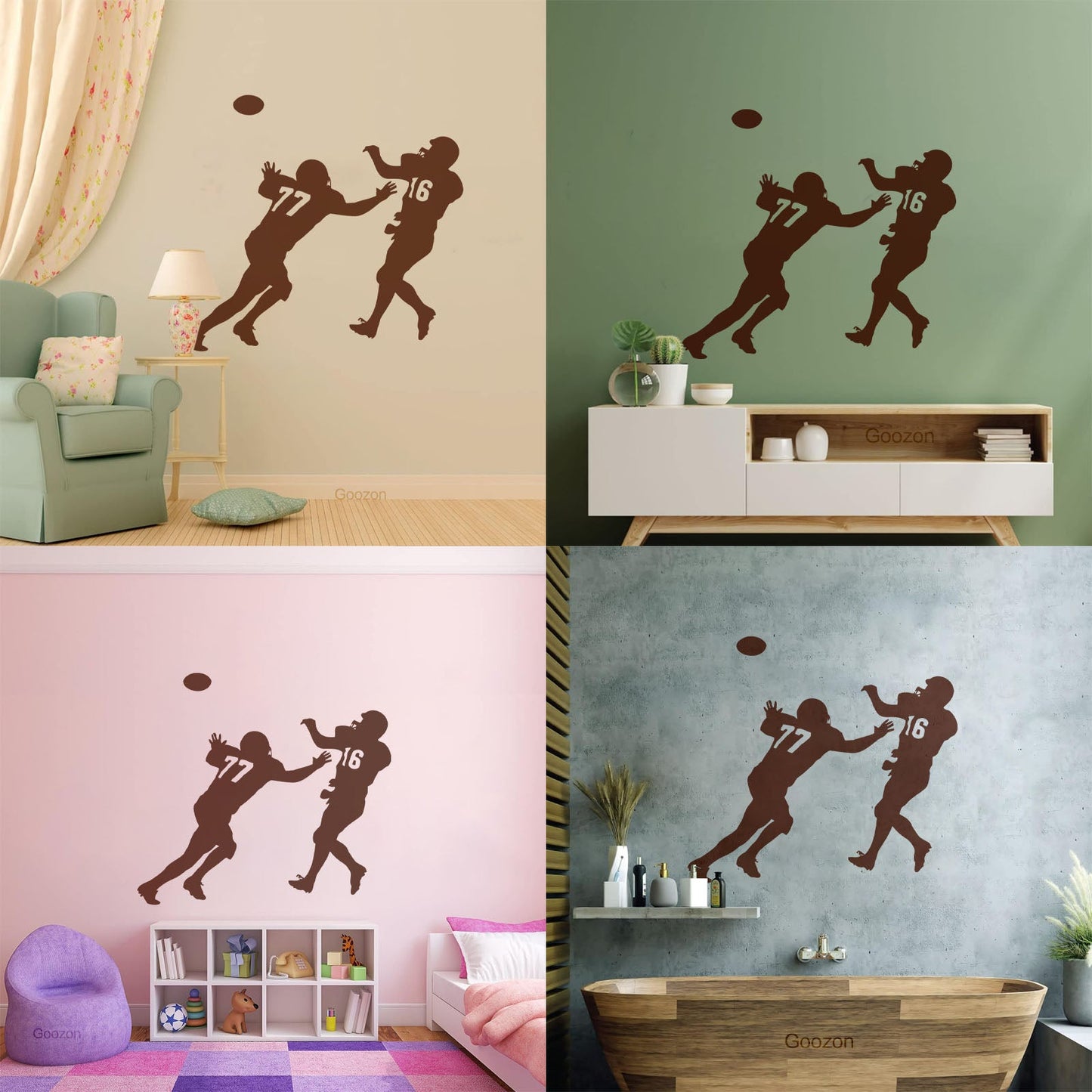 Wall Stickers Football Player Sport Wide Receiver Super Bowl Car Body Decoration
