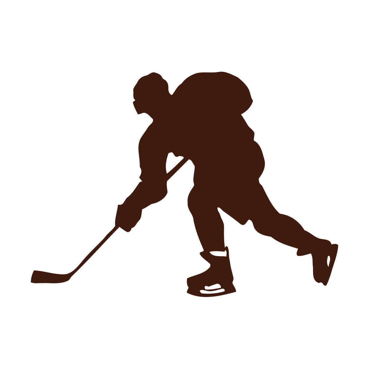 Hockey Player Sport Child Man Cave Vinyl Art Sticker Glass Stickers