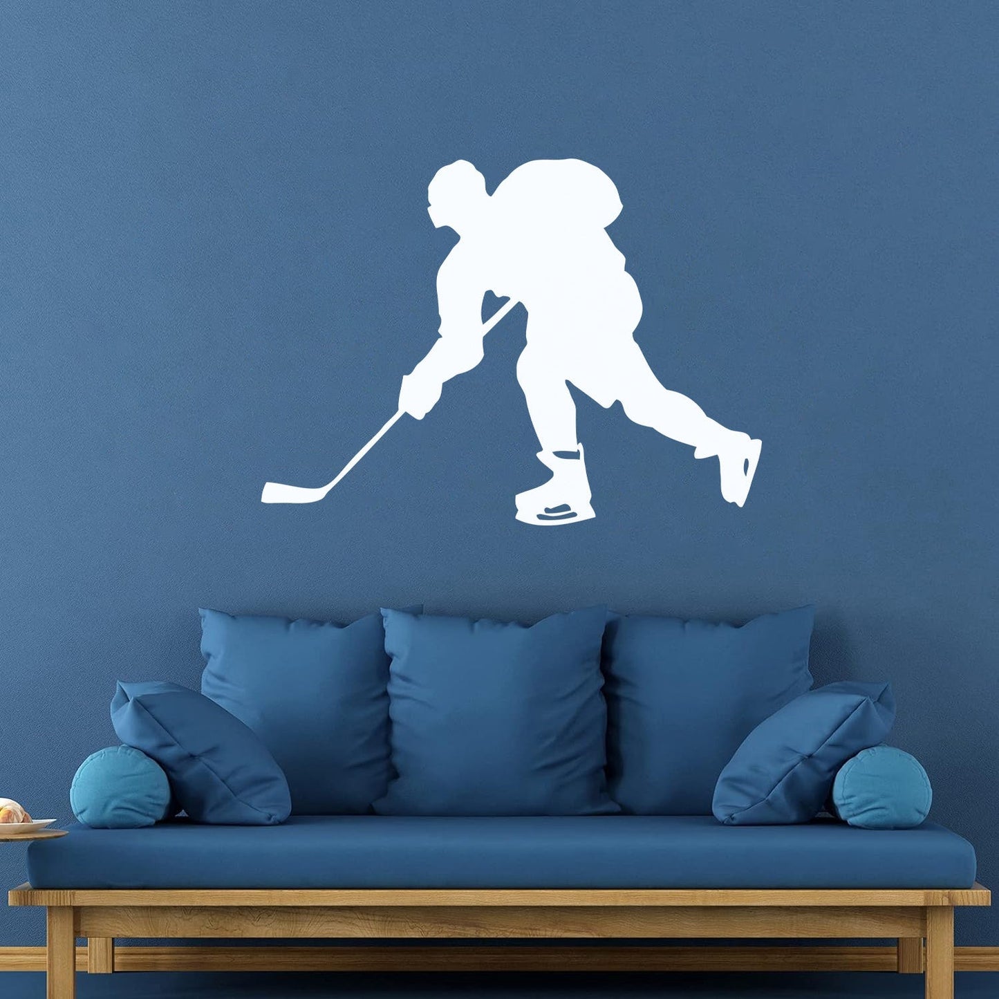 Hockey Player Sport Child Man Cave Vinyl Art Sticker Glass Stickers