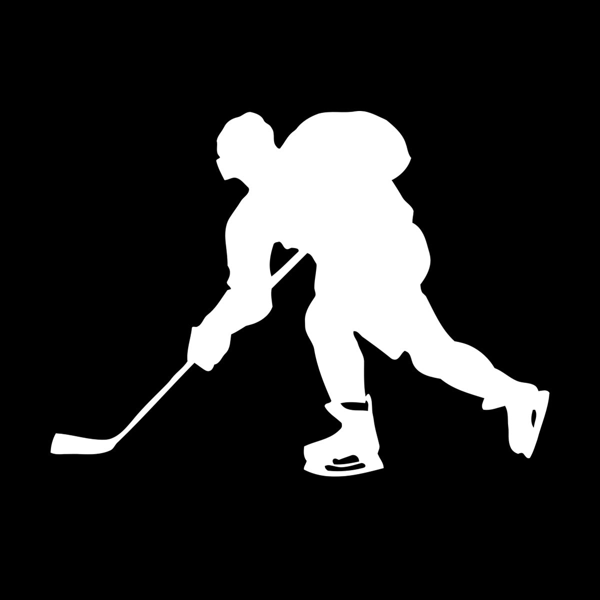 Hockey Player Sport Child Man Cave Vinyl Art Sticker Glass Stickers