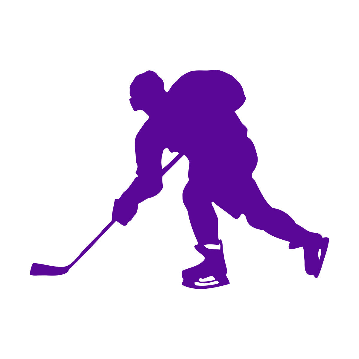 Hockey Player Sport Child Man Cave Vinyl Art Sticker Glass Stickers