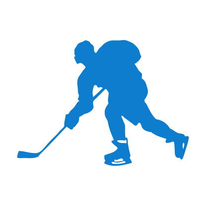 Hockey Player Sport Child Man Cave Vinyl Art Sticker Glass Stickers