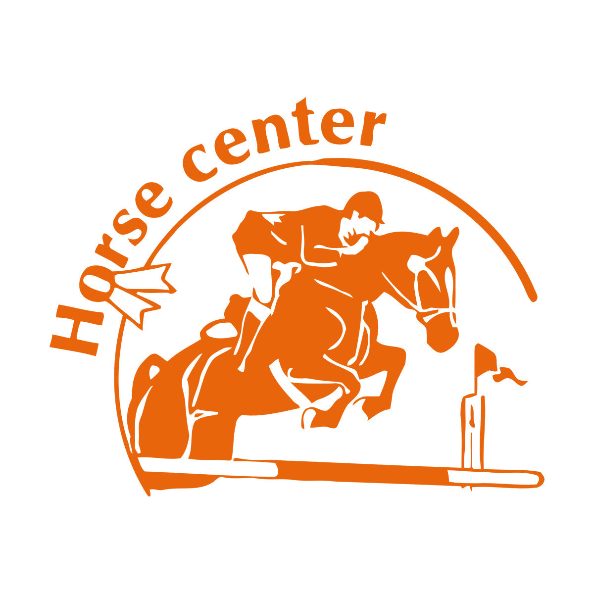 Engraving Stickers Horse Center Rider Equestrian Racing Sport Store Decoration