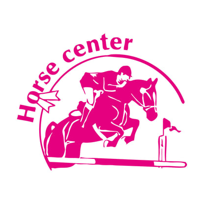 Engraving Stickers Horse Center Rider Equestrian Racing Sport Store Decoration