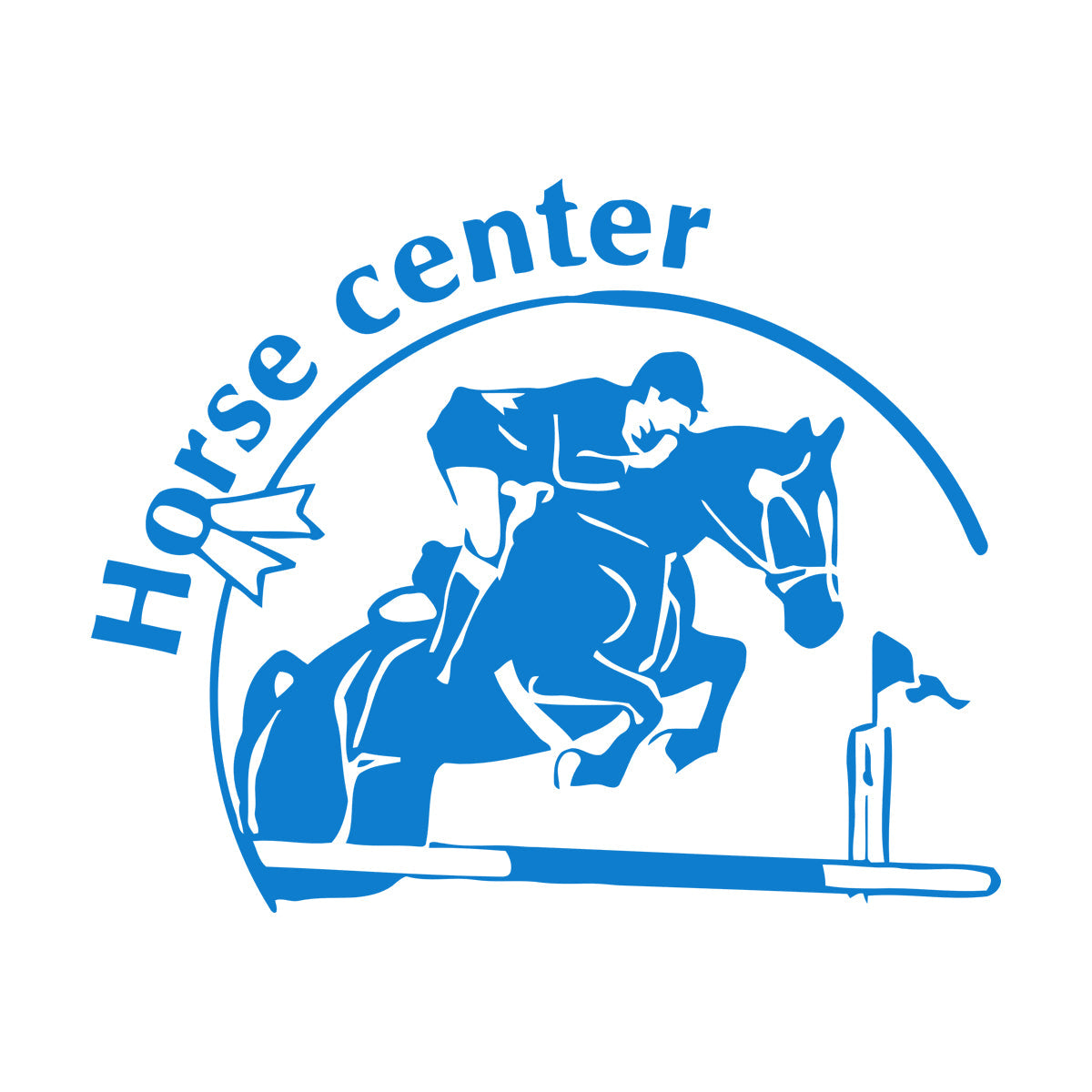 Engraving Stickers Horse Center Rider Equestrian Racing Sport Store Decoration