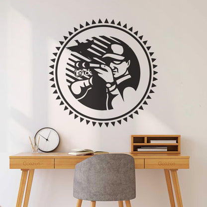 Wall Decals Pvc Hunter Hunting Rifle Shooter Sport Removable Without Leaving Glue