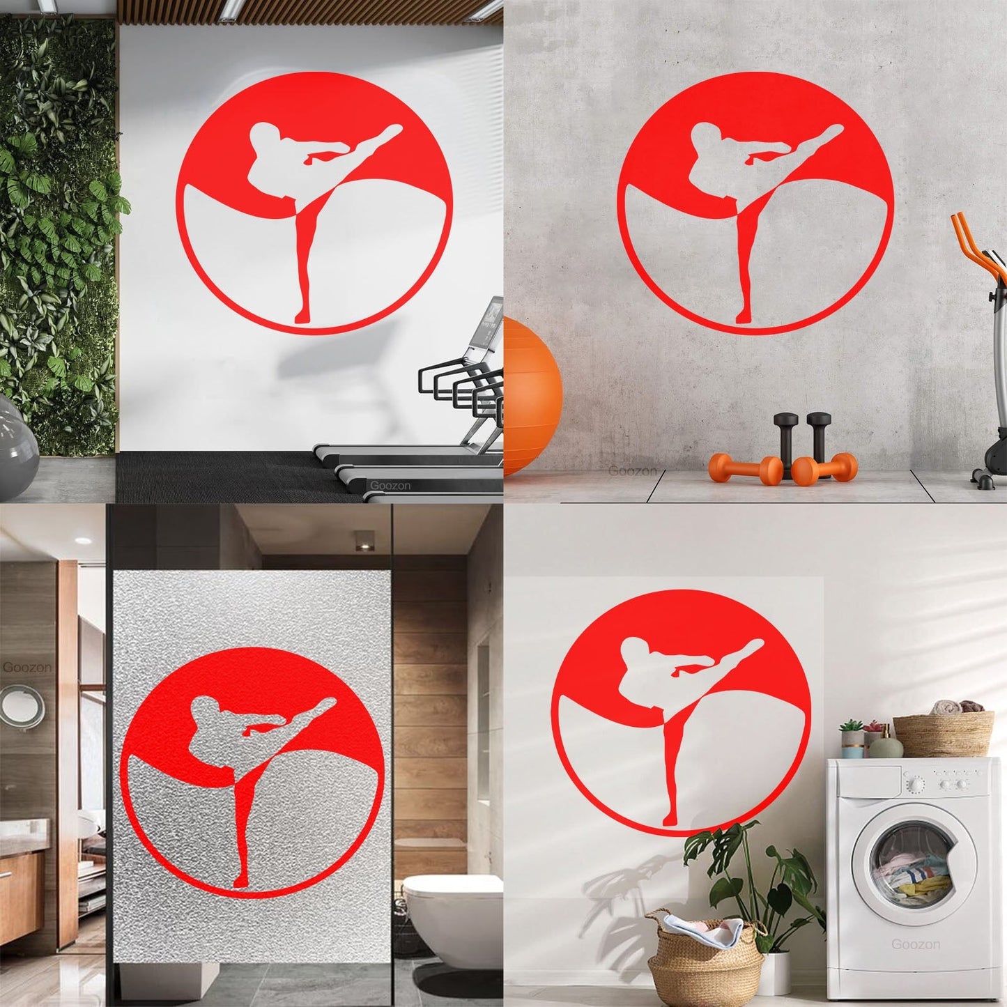 Lettering Stickers Karate Combat Sports Oriental Martial Arts Self Adhesive