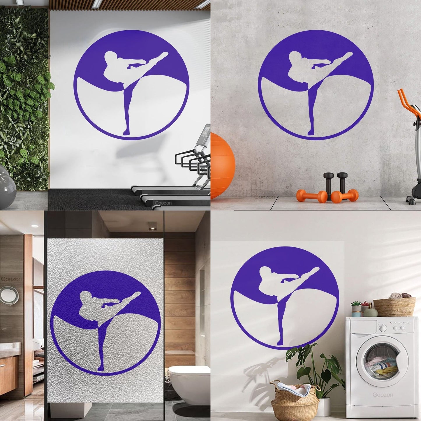 Lettering Stickers Karate Combat Sports Oriental Martial Arts Self Adhesive