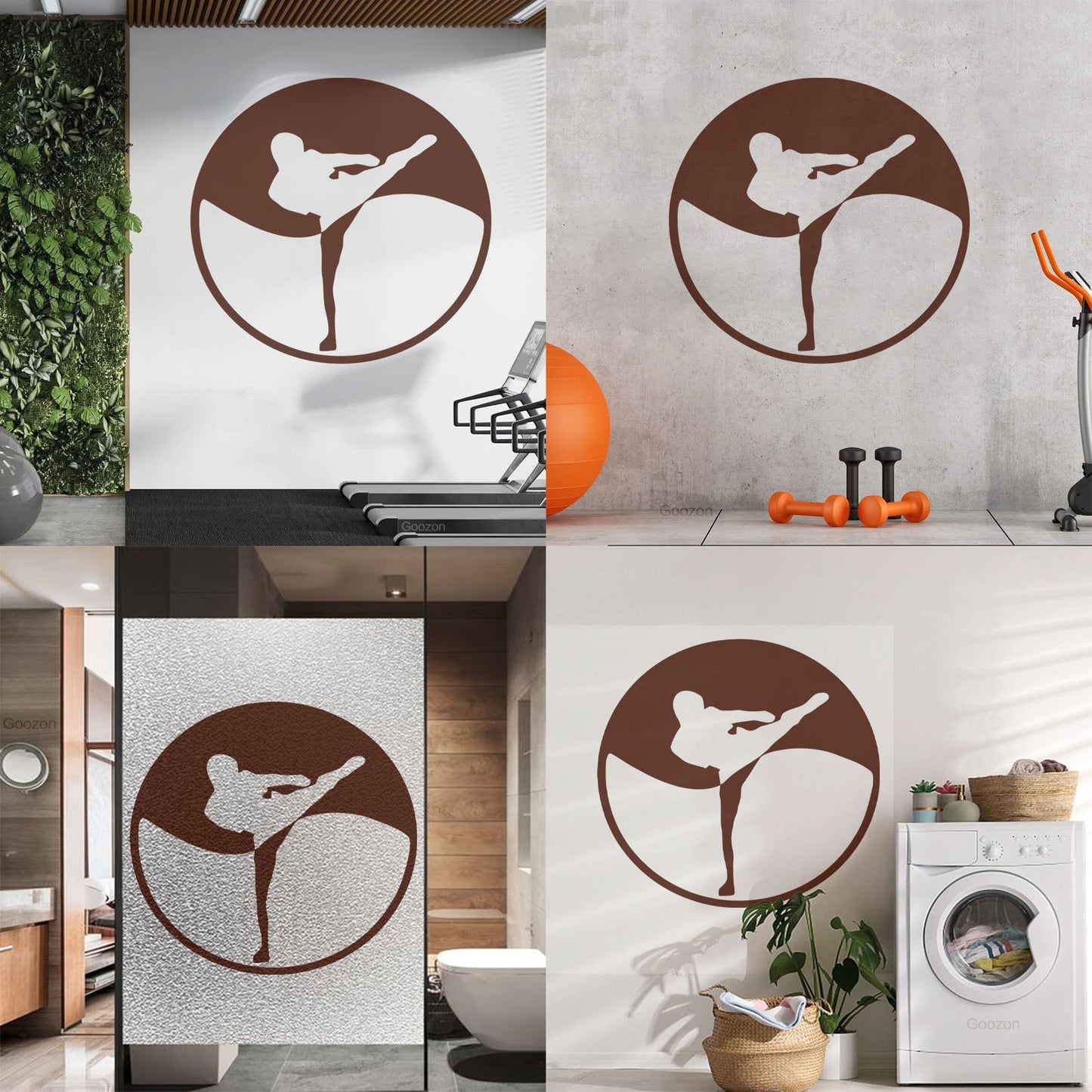 Lettering Stickers Karate Combat Sports Oriental Martial Arts Self Adhesive