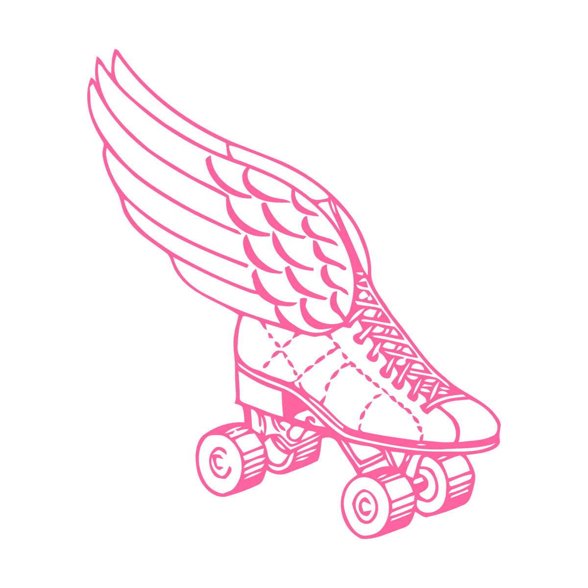 Wall Decals Paster Paper Retro Roller Derby Skating Skates Shoes With Wings Sport Do Not Damage The Wall Surface