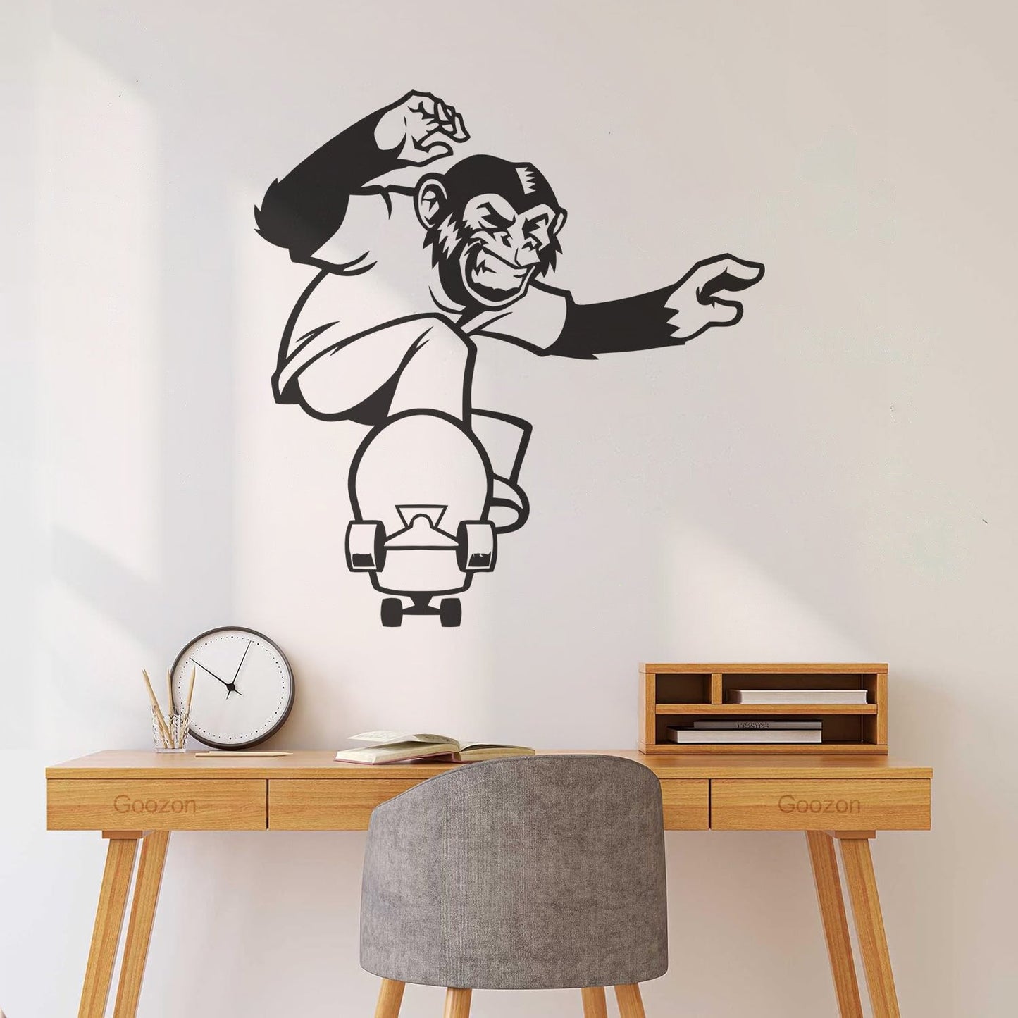 Scateboard Extreme Sport Animal Monkey Vinyl Wall Stickers Multi Color Selection