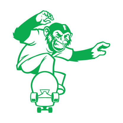Scateboard Extreme Sport Animal Monkey Vinyl Wall Stickers Multi Color Selection