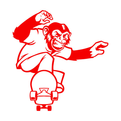 Scateboard Extreme Sport Animal Monkey Vinyl Wall Stickers Multi Color Selection