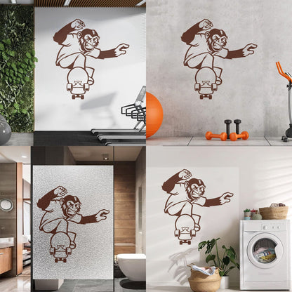 Scateboard Extreme Sport Animal Monkey Vinyl Wall Stickers Multi Color Selection