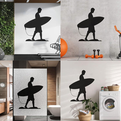 Wall Decals Serfer Serfing Water Sport Ocean Beach Equipped With Transfer Film Kit