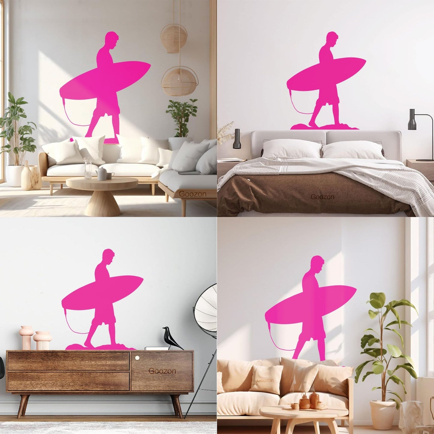 Wall Decals Serfer Serfing Water Sport Ocean Beach Equipped With Transfer Film Kit