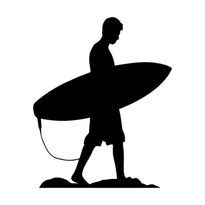 Wall Decals Serfer Serfing Water Sport Ocean Beach Equipped With Transfer Film Kit