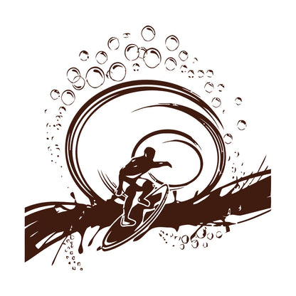 Vinyl Wall Decals Serfing Serfer Ocean Water Sport Easy Installation