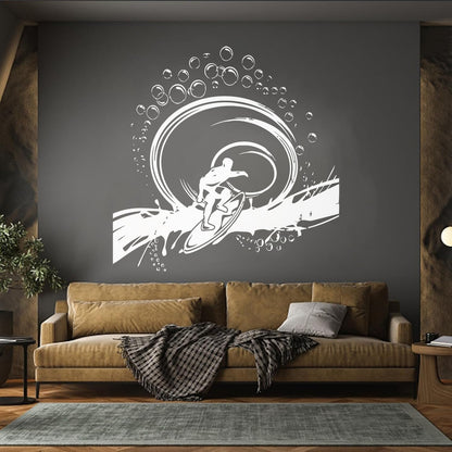 Vinyl Wall Decals Serfing Serfer Ocean Water Sport Easy Installation