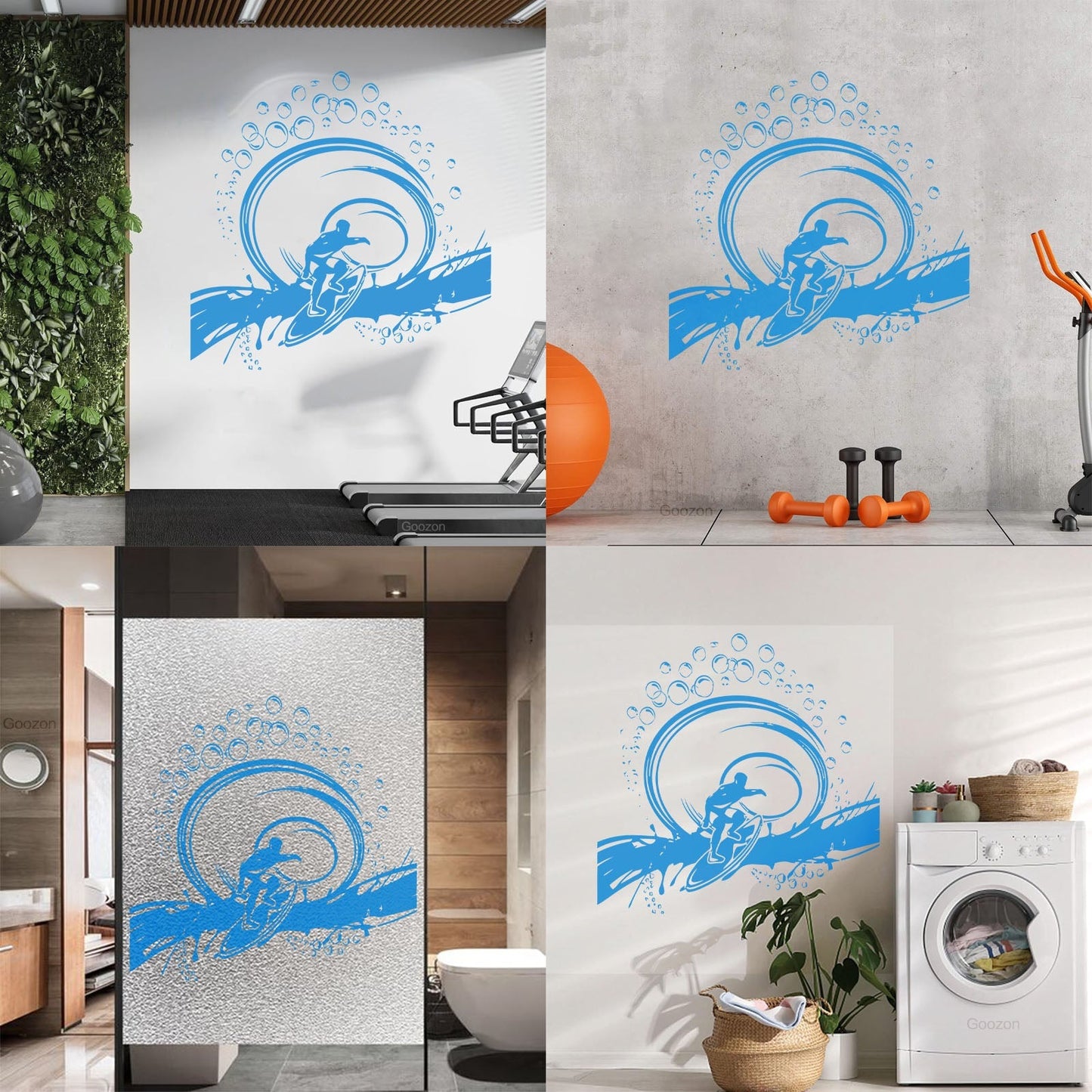 Vinyl Wall Decals Serfing Serfer Ocean Water Sport Easy Installation