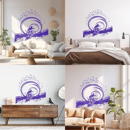 Vinyl Wall Decals Serfing Serfer Ocean Water Sport Easy Installation