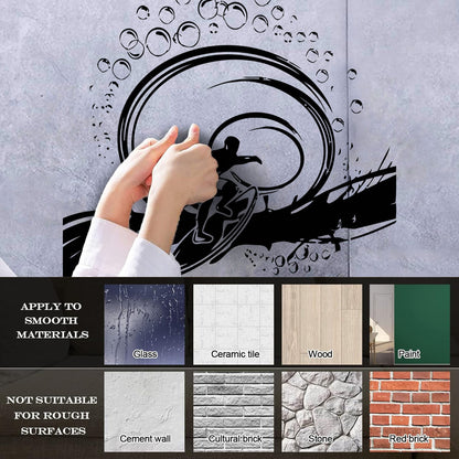 Vinyl Wall Decals Serfing Serfer Ocean Water Sport Easy Installation