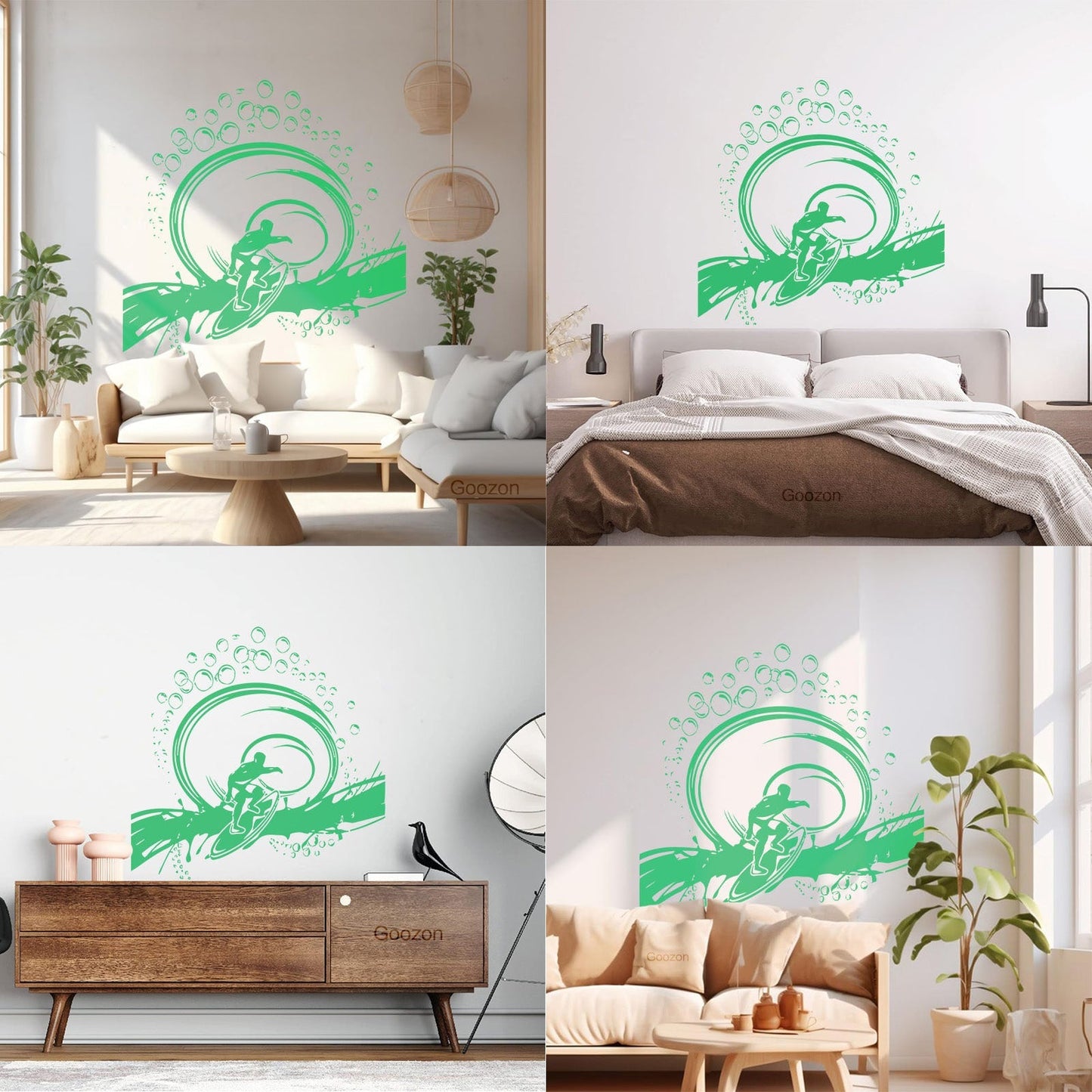 Vinyl Wall Decals Serfing Serfer Ocean Water Sport Easy Installation