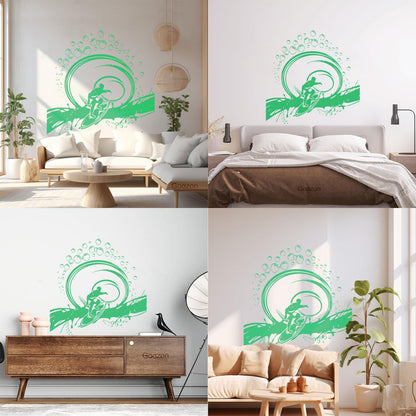 Vinyl Wall Decals Serfing Serfer Ocean Water Sport Easy Installation