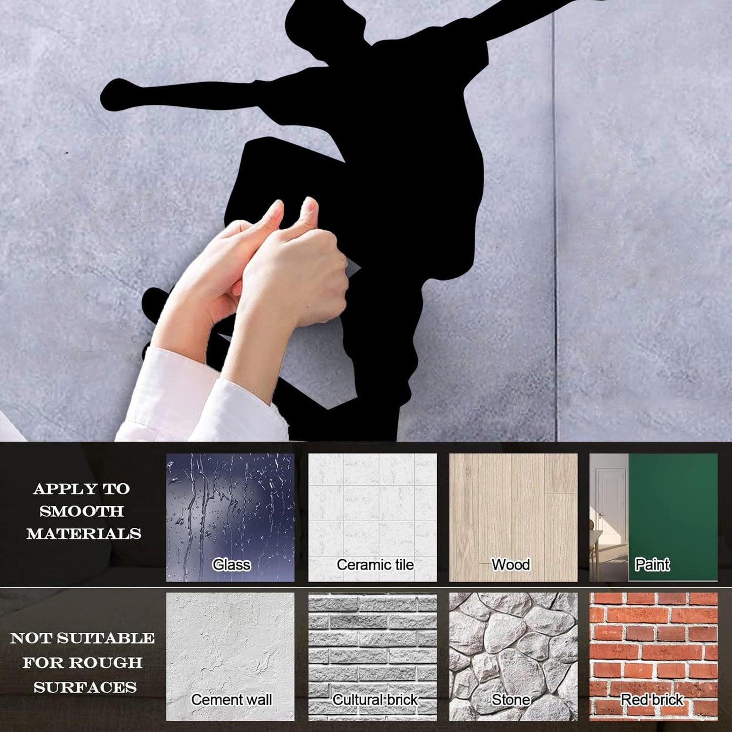 Engraving Decals Skateboarder Extreme Action Sports Board Art Mural Painting