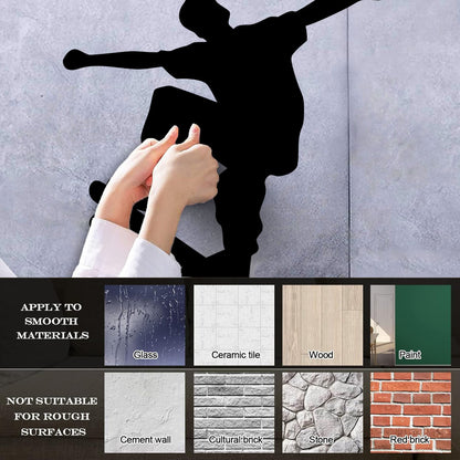 Engraving Decals Skateboarder Extreme Action Sports Board Art Mural Painting