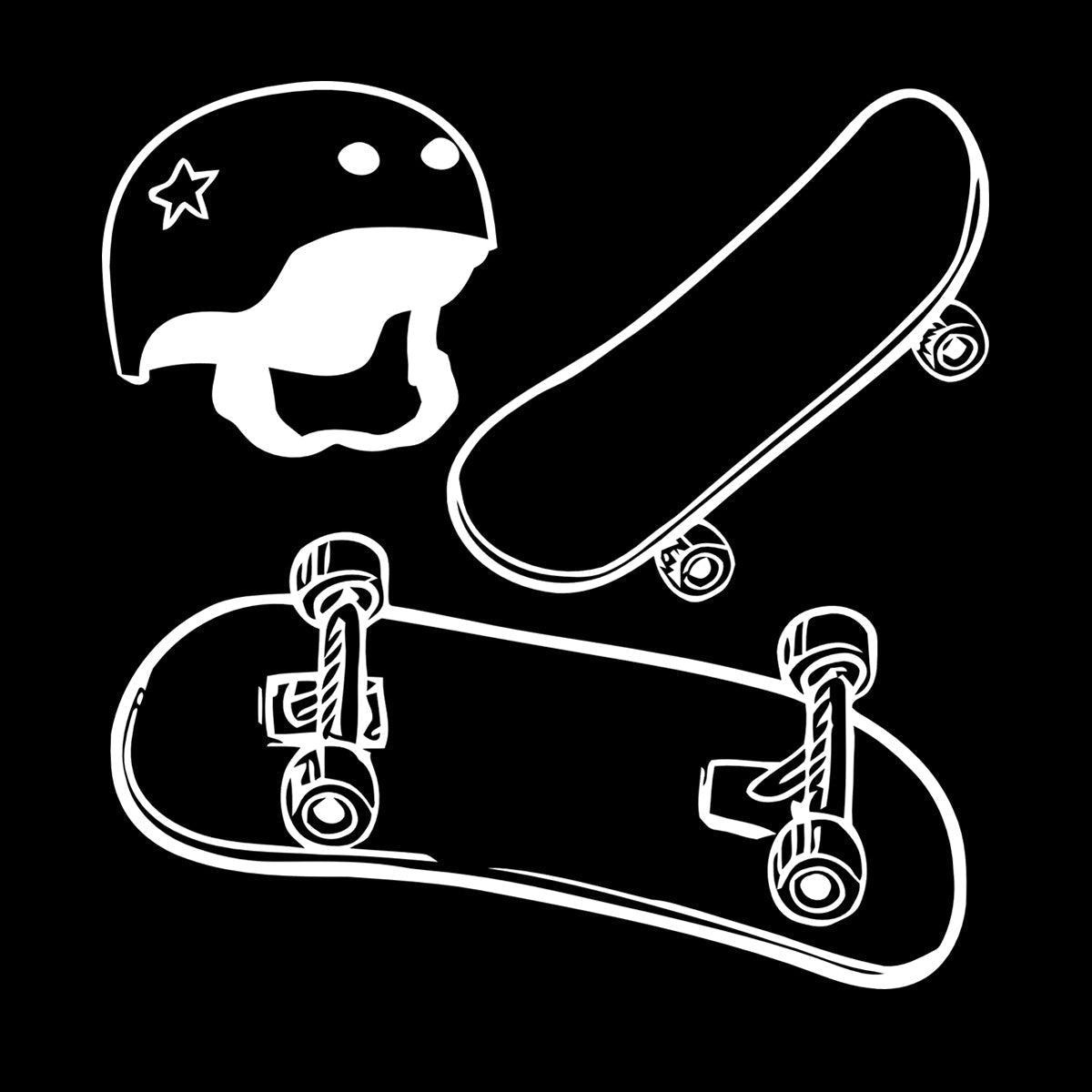 Wall Stickers Paster Paper Skateboard Helmet Extreme Sports Street Teens Waterproof