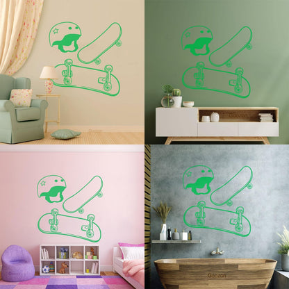 Wall Stickers Paster Paper Skateboard Helmet Extreme Sports Street Teens Waterproof
