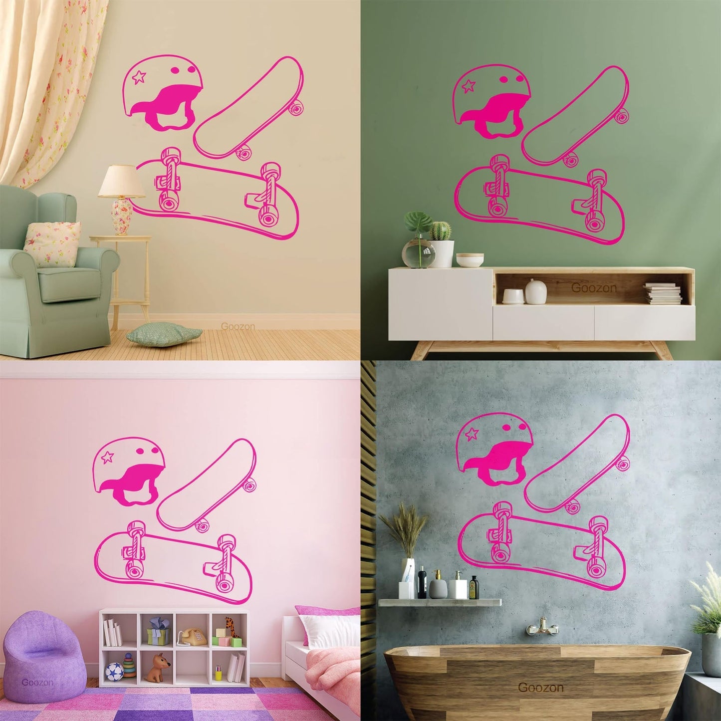 Wall Stickers Paster Paper Skateboard Helmet Extreme Sports Street Teens Waterproof