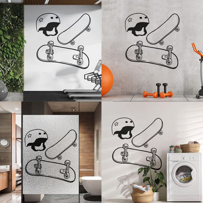 Wall Stickers Paster Paper Skateboard Helmet Extreme Sports Street Teens Waterproof